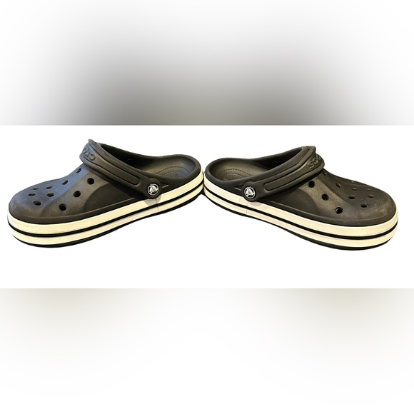 Crocs Unisex Black White Sandals Clogs  Slip on Rubber Shoes Men’s 4 Women’s 6 - Picture 4 of 10